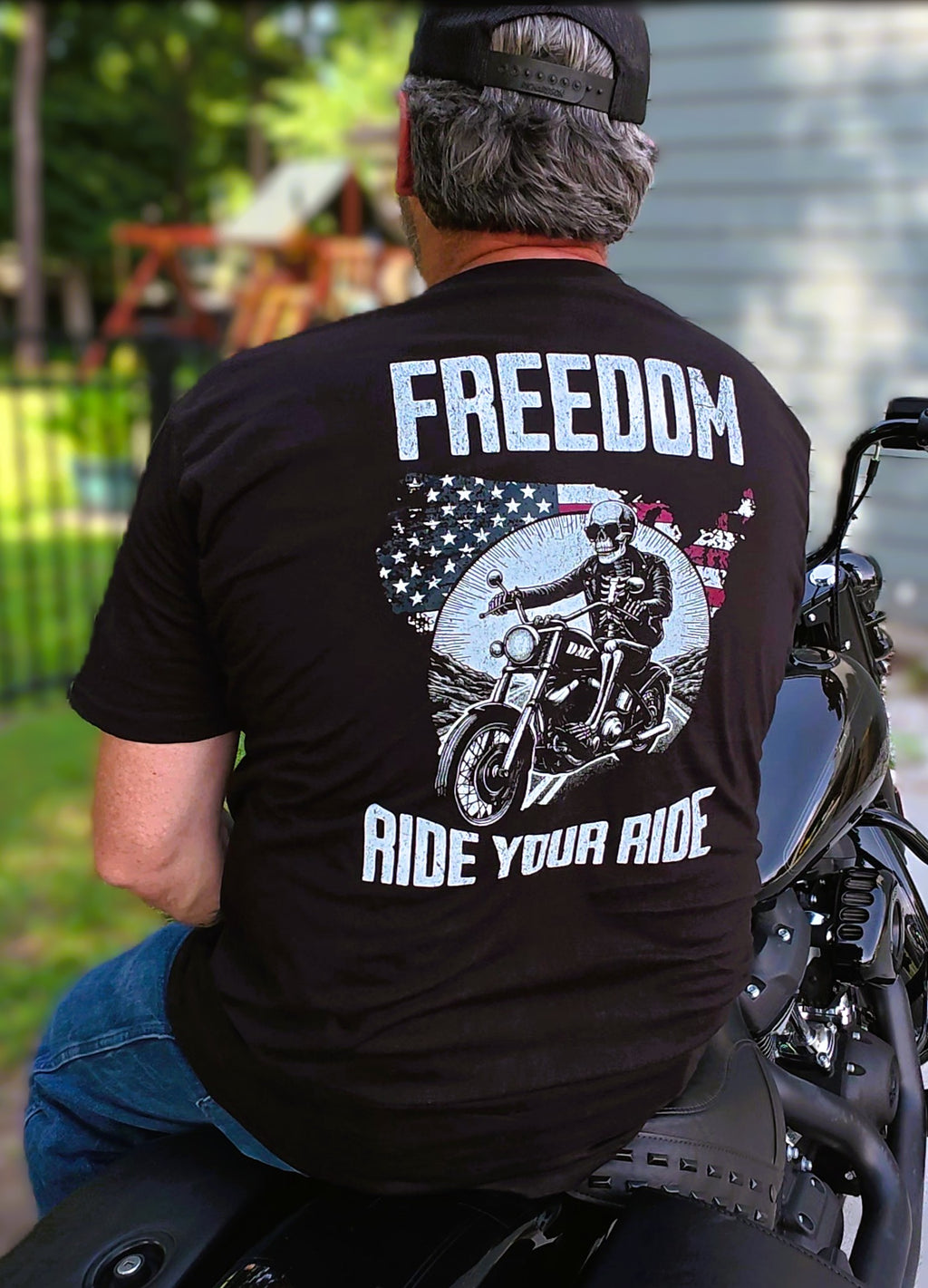 Freedom Skeleton Rider short sleeve t-shirt