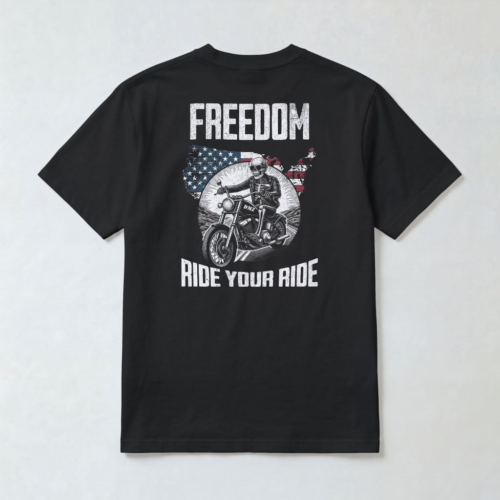 Freedom Skeleton Rider short sleeve t-shirt