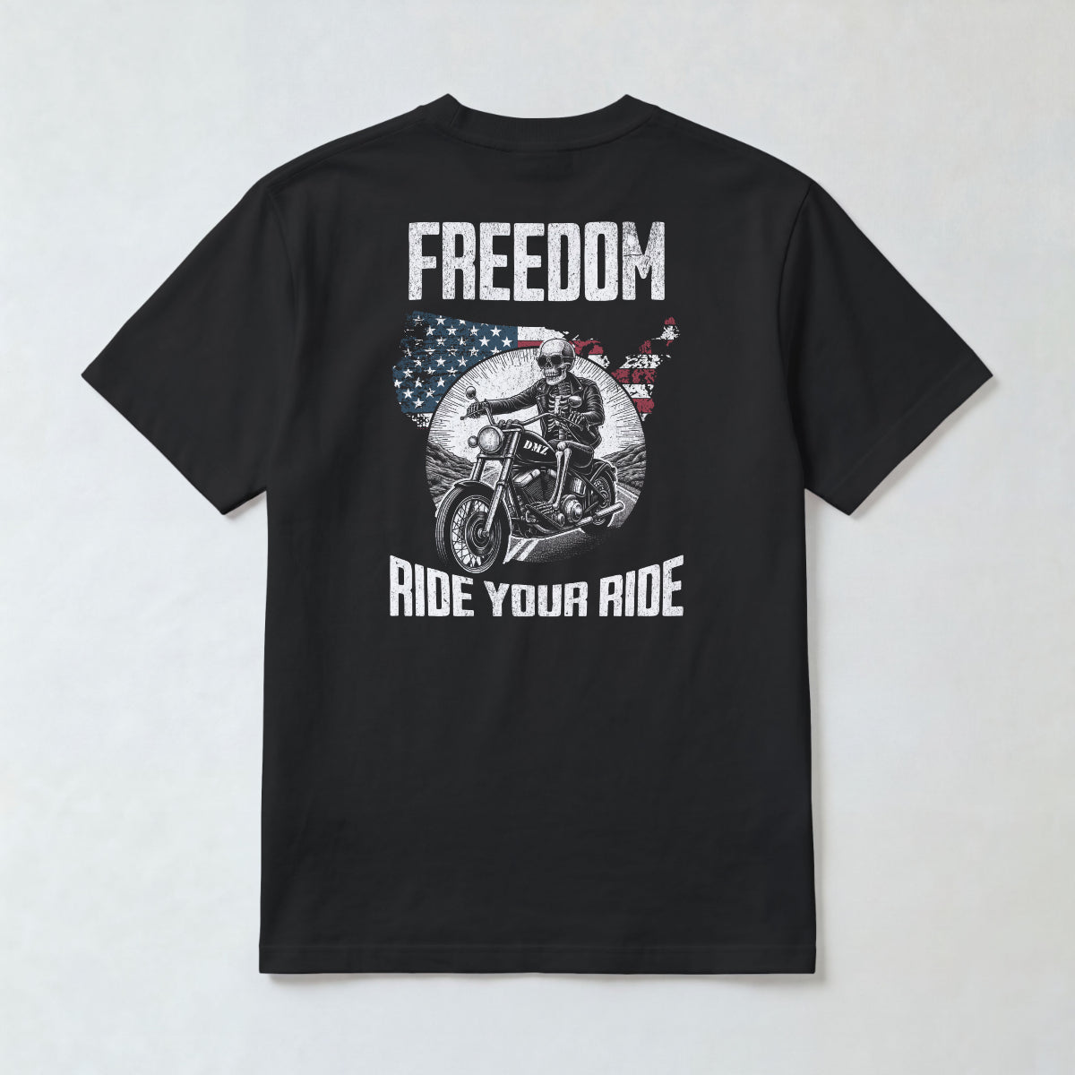 Freedom Skeleton Rider short sleeve t-shirt