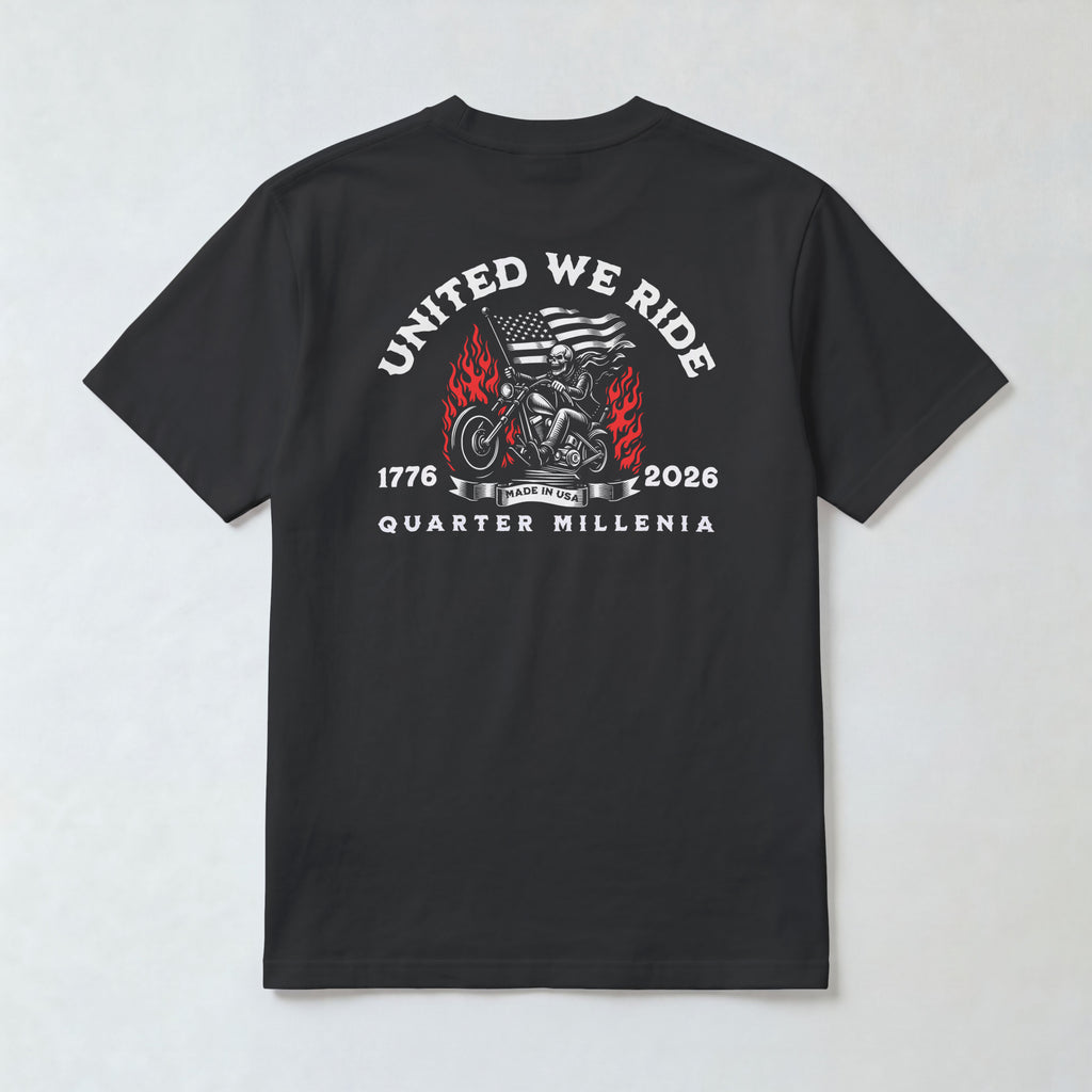 Skeleton Patriot Rider-250 years short sleeve t-shirt